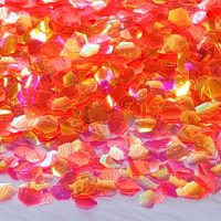 Marigold 5mm UV reactive hexagon glitter