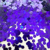 Purple to Black 6mm Hexagon glitter