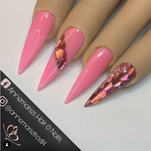Dusky Pink Holographic 5mm Hexagon Chunky Glitter For Festival And Nail Art Glitter - Image 2