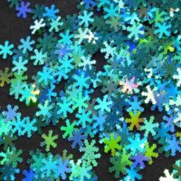 Aqua Holo snowflakes
