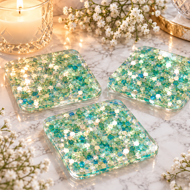 Bliss Glitter Mix Iridescent 5mm Hex - Image 2
