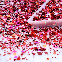 Racy Red Glitter Mix