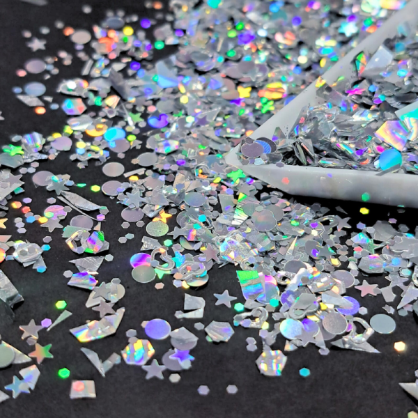 Silver Jewels Glitter Mix