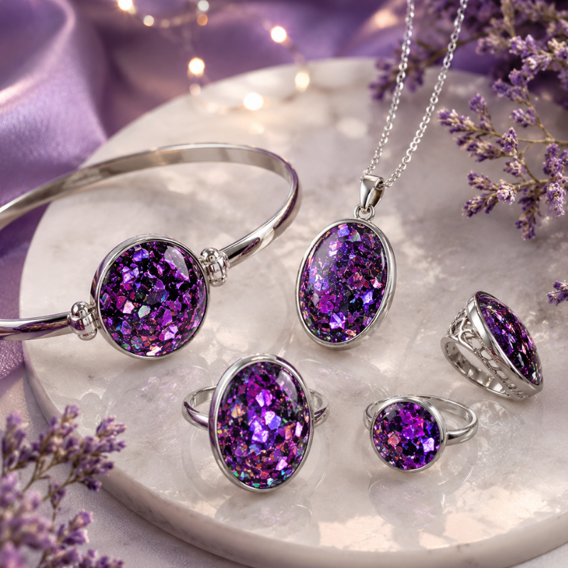 Black And Purple Holographic Mylar Glitter - Image 5