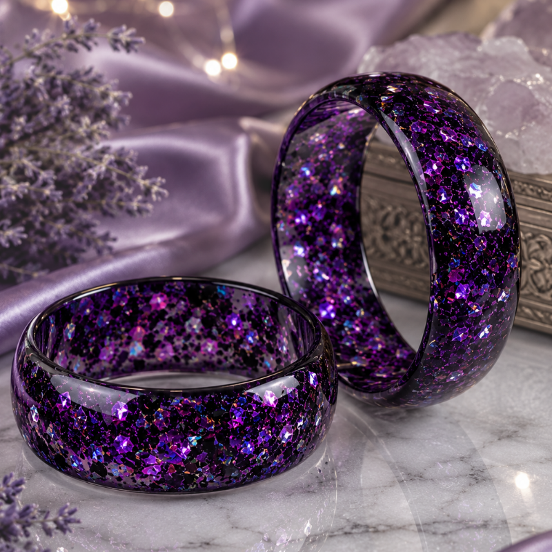 Black And Purple Holographic Mylar Glitter - Image 3