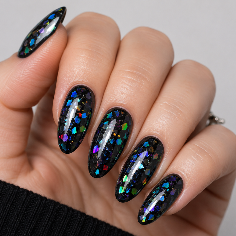 Black Holographic Mylar Glitter - Image 2