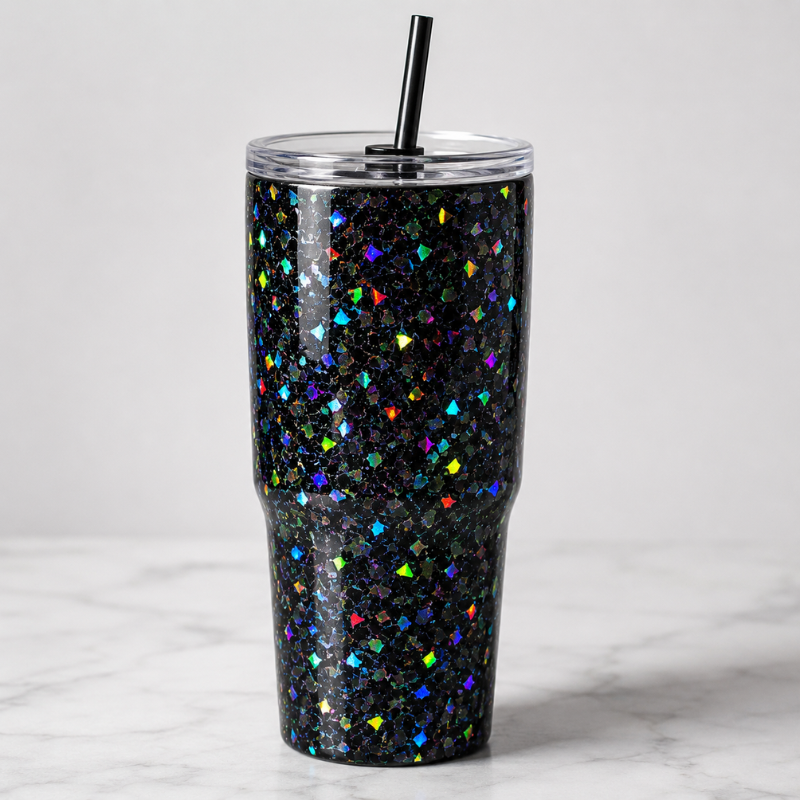 Black Holographic Mylar Glitter - Image 3