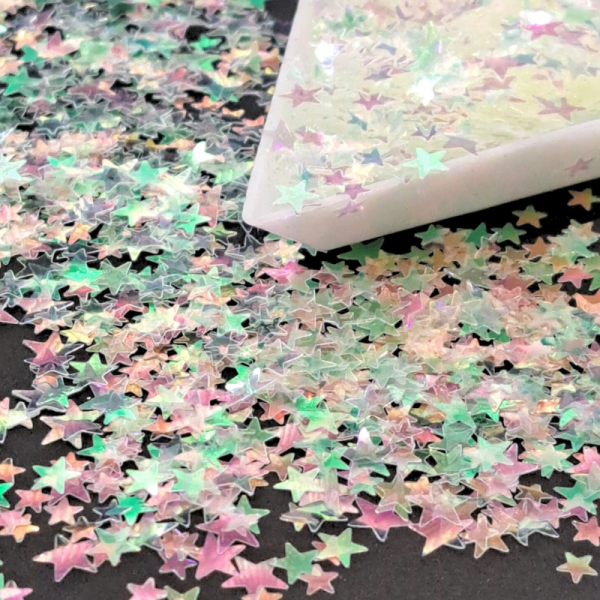 Wow Iridescent Colour Shifting Glitter Stars, Glitter Star Sequins - Image 5