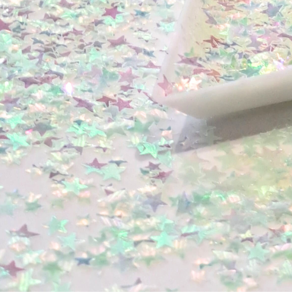 Wow Iridescent Colour Shifting Glitter Stars, Glitter Star Sequins - Image 4