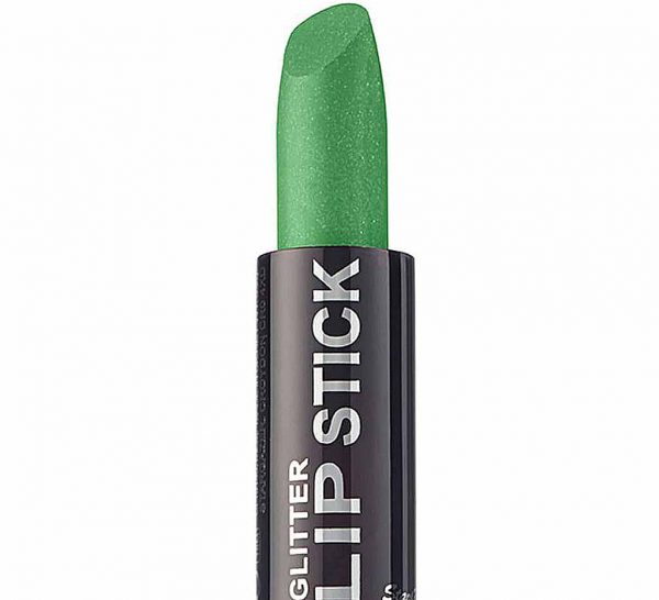 green glitter lipstick