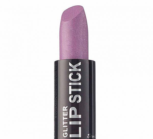 violet glitter lipstick