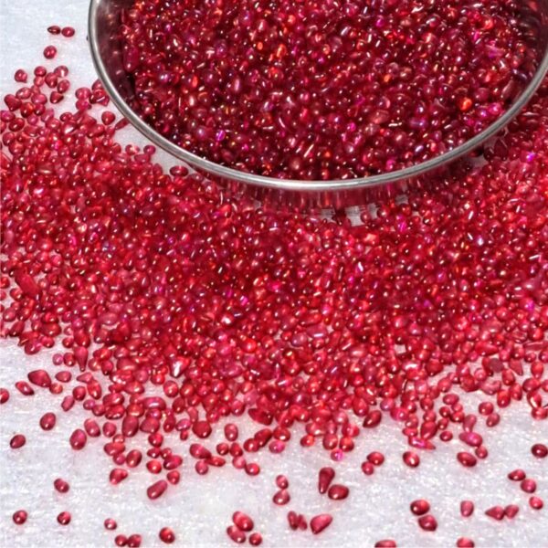 Red Tiny Miniature Acrylic Pebbles Arts And Crafts Stones Jewellery Making Pebbles 1mm 2mm 3mm