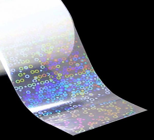 Holographic Circles Nail Transfer Foil