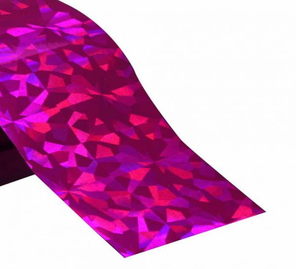 Fuchsia Holographic Pattern Transfer Foil - 1 Metre Length