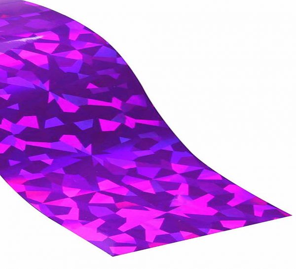 Purple Holographic Pattern Transfer Foil - 1 Metre Length