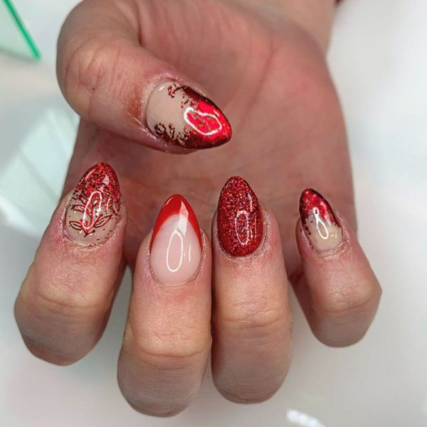 Red Metallic Nail Transfer Foil - Image 2
