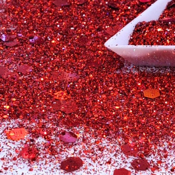 Candy Red Disco Multi Mix Glitter Mix