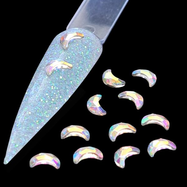 Moon AB Crystal Nail Art Charms