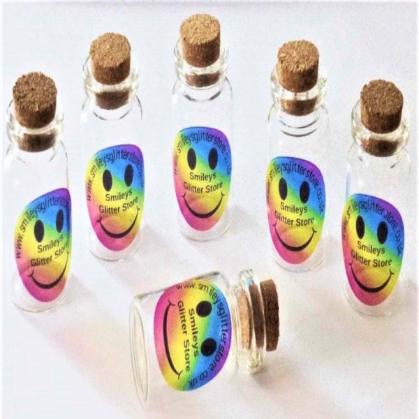 Glass Storage Bottles with Cork Stoppers x 6