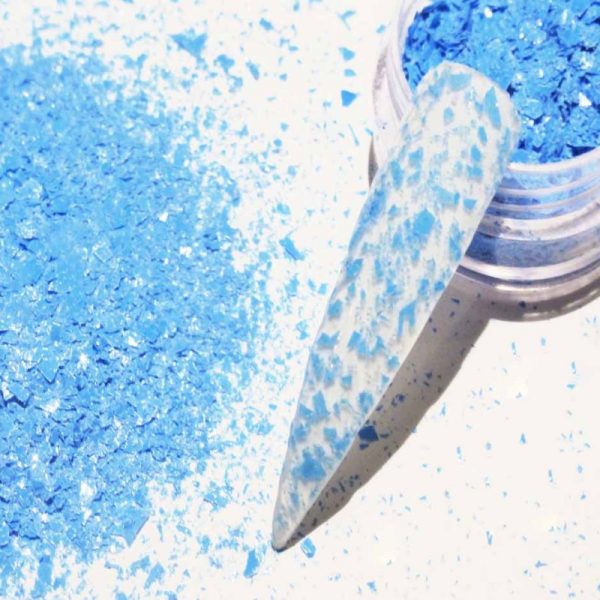 Matte Blue Tiny Mylar Shards - 5ml Pot