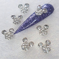 Mickey Mouse Nail Art Charms Mickey Mouse Crystal Head Nail Charms x 1