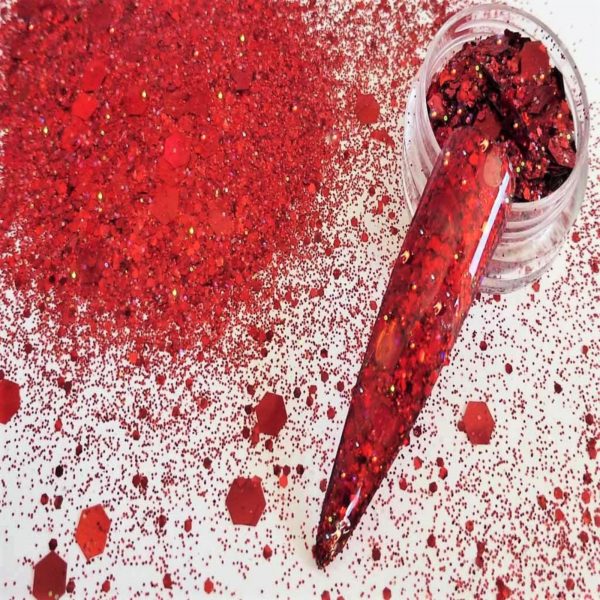 Candy Red Disco Multi Mix Glitter - Image 8