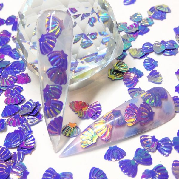 Shells Mermaid Purple Colour Shifting Sequin Shapes