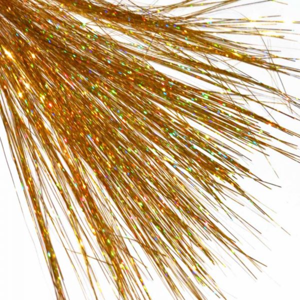 Gold Holographic Tinsel Mini Threads