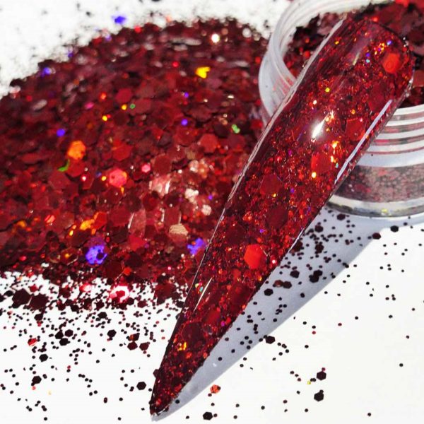 January Brithstone Garnet Glitter Mix