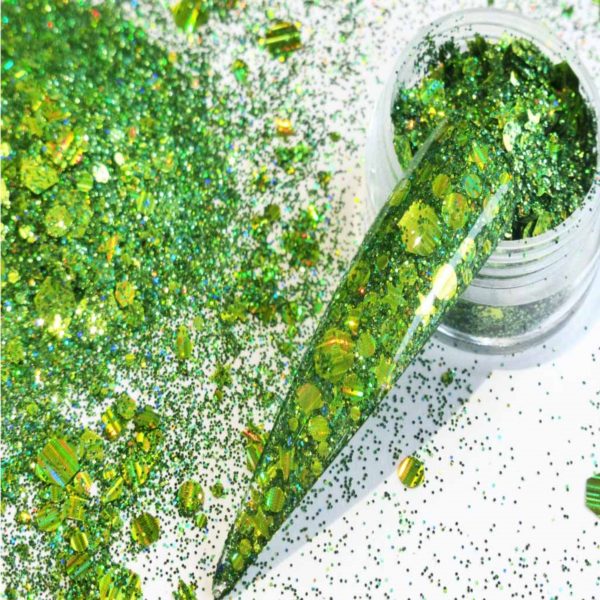 August Birthstone Peridot Glitter Mix