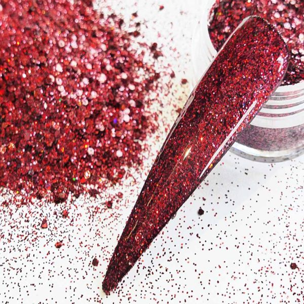 July Birthstone Ruby Glitter Mix