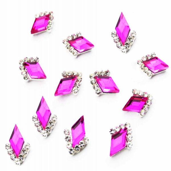 Pink Crystal Nail Art Charms x 1 Piece Design 11