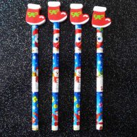 Christmas Stocking Pencils With Eraser x 4