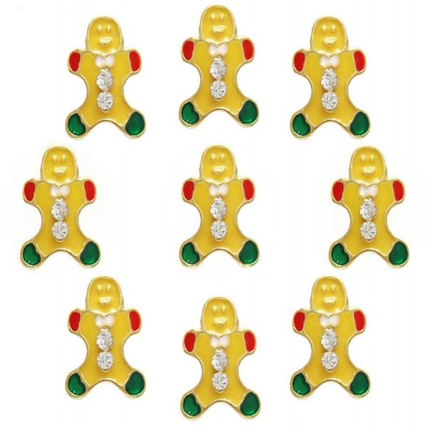 Christmas Crystal Gingerbread Man Nail Art Charms x 1 Piece Design 19 - Image 2