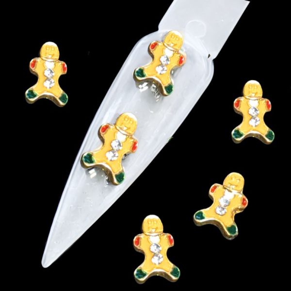 Gingerbread Man Nail Art & Craft Charms x 1 Piece