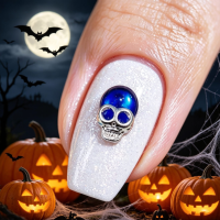 blue skull charms
