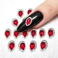 Red Crystal Nail Art Charms x 1 Piece Design 13