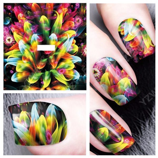Colourful Modern Art Nail Art Water Decals 15 Designs