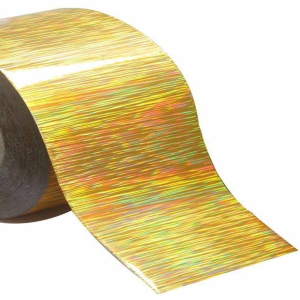 Gold Holographic Stripe Transfer Foil 1 Metre Length