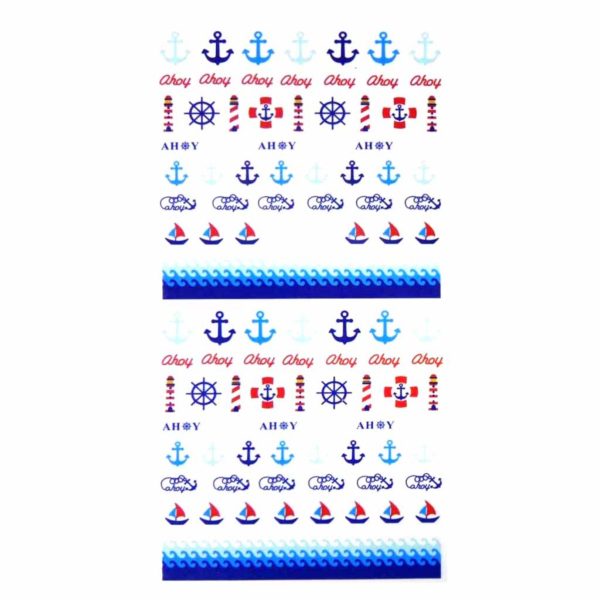 Anchor & Bikini Summer Nail Art Water Decals 4 Design Choices - Image 2