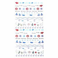 Anchor & Bikini Summer Nail Art Water Decals 4 Design Choices - Design 3
