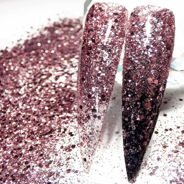 Pure Rose Gold Glitter Mix 008-015-040 Metallic Mix