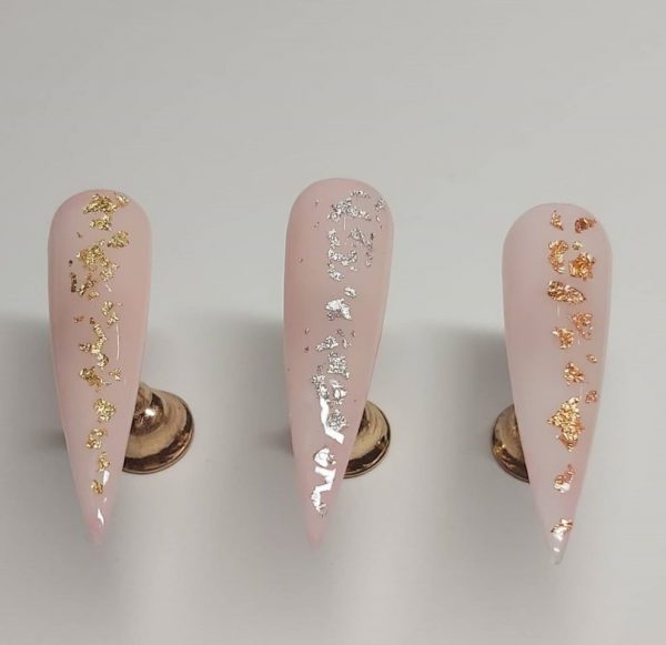 Champagne Silver Rose Gold Leaf Set - Image 5