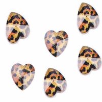heart leopard print glass rhinestones