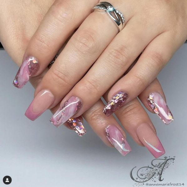 Champagne And Pink Holographic Dot Mix - Image 4
