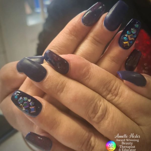 Black AB Festival Face Body And Nail Art Acrylic Jewel Gems - Image 2