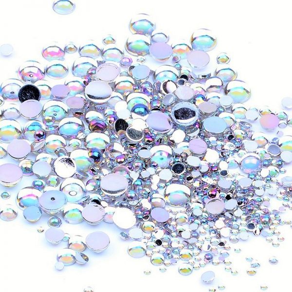 AB Round acrylic rhinestones