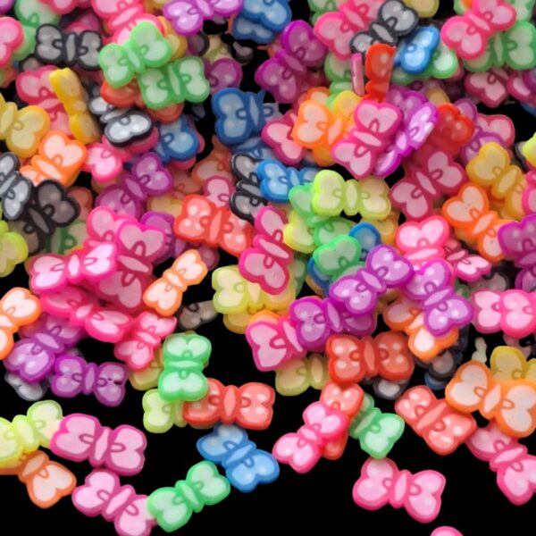 Fimo Polymer Bow Slices Fimo Slime Fimo Bow Resin Art  Dollhouse Fimo Cane Slices Fimo Craft Supplies Fimo Bow Nail Art Slices 10g Pack - Image 2