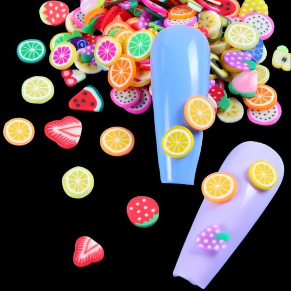 Fimo Fruit Slices Fimo Polymer Fruit Slices Slime Resin Dollhouse Cane Slices Craft Supplies Nail Art 10g Pack Size - Image 4