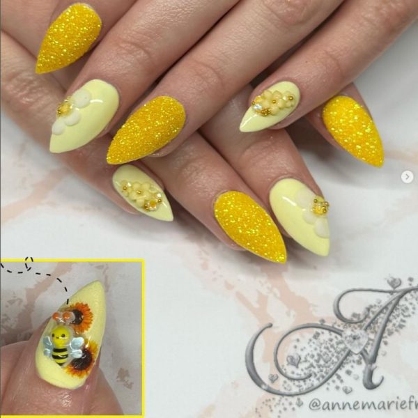 Buttercup Yellow Glitter Iridescent .008 - Image 2